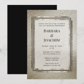 Champagne Gold Shimmering Party Kaart (Voorkant / Achterkant)