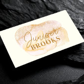 Champagne Gold Social Media QR Code Glitter Visitekaartje