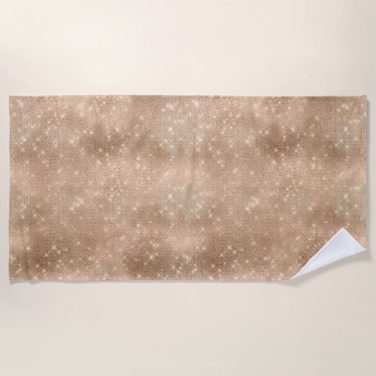 Champagne Gold Sparkle Strandlaken (Voorkant)