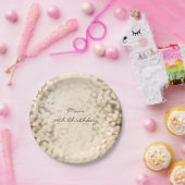 Champagne Gold Sparkling Glam Party Borden Papieren Bordje (Feest)