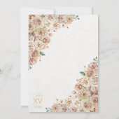 Champagne Gold Western Charro Quinceanera Kaart (Achterkant)