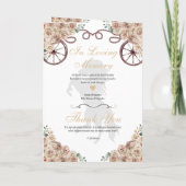 Champagne Gold Western Charro Quinceañera Programm (Achterkant)