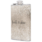 Champagne Gold White Glitzy Glitter Heupfles (Links)