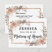 Champagne Gold zal je zijn als mijn matron. Kaart (Voorkant / Achterkant)