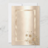 Champagne Golden Snowflakes Luxury Bridal Shower Kaart (Achterkant)