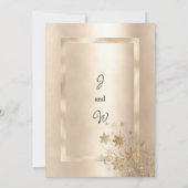 Champagne Golden Snowflakes Luxury Save the Date Kaart (Achterkant)