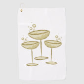 Champagne  golfhanddoek (Voorkant)