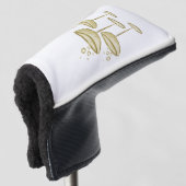 Champagne  golfheadcover (3/4 voorkant)