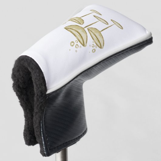 Champagne golfheadcover (3/4 voorkant)