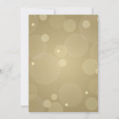 Champagne Goud Bokeh Kerstviering Kaart (Achterkant)