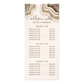 Champagne Goud Bruine Glitter Agaat Geode Reclamekaart (Achterkant)
