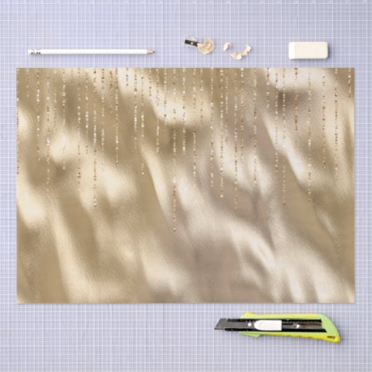 Champagne Goud Glam Sparkle Strings Bruiloft Tissuepapier (Craft)