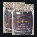 Champagne Goud Glitter Druipend Rusticaal Zoete 16 Kaart<br><div class="desc">Aanpassen voor elk evenement.</div>