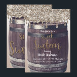 Champagne Goud Glitter Druipend Rusticaal Zoete 16 Kaart<br><div class="desc">Aanpassen voor elk evenement.</div>