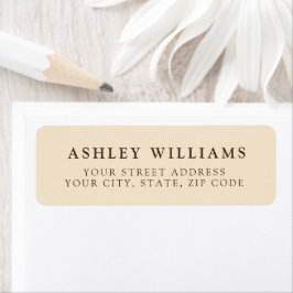 Champagne Goud Minimalistische Elegante Retourstic Etiket