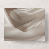  Champagne Goud Romantische Faux Satijn Huwelijk All In One Uitnodiging (Achterkant)