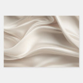 Champagne Goud Romantische Faux Satijn Huwelijk Inpakpapier Vel (Voorkant 3)