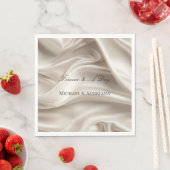  Champagne Goud Romantische Faux Satijn Huwelijk Servet (Insitu)