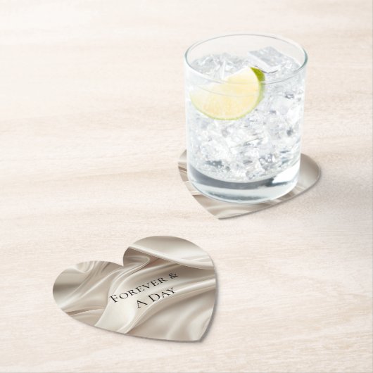  Champagne Goud Romantische Faux Satin Kartonnen Onderzetters (Insitu)