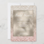 Champagne Goud Roze Wit Glitter Vrijgezellenfeest Kaart (Voorkant)