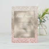Champagne Goud Roze Wit Glitter Vrijgezellenfeest Kaart (Staand voorkant)