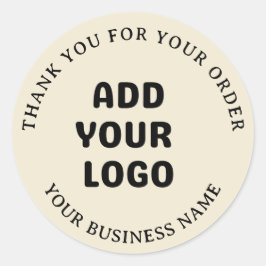 Champagne Goud Voeg Uw Logo Toe Zakelijke Sticker