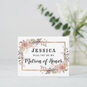 Champagne Goud Wil je mijn getuige zijn Kaart (Staand voorkant)