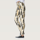 Champagne Goud Zwart Nieuwjaar Bruiloft Leggings (Links)