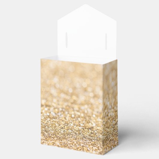 Champagne goudbollen monogram bedankdoosjes (Geopend)