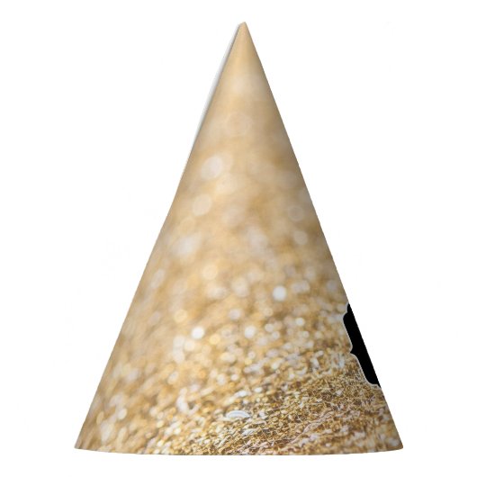 Champagne goudbollen monogram feesthoedjes (Links)