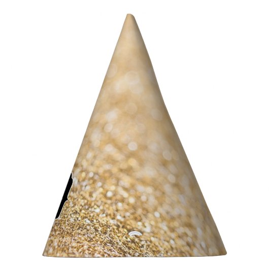 Champagne goudbollen monogram feesthoedjes (Rechts)