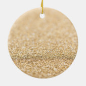 Champagne goudbollen monogram keramisch ornament (Achterkant)