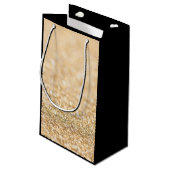 Champagne goudbollen monogram klein cadeauzakje (Achterkant Gekanteld)