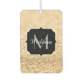 Champagne goudbollen monogram luchtverfrisser (Voorkant)