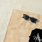 Champagne goudbollen monogram strandlaken (In situ)