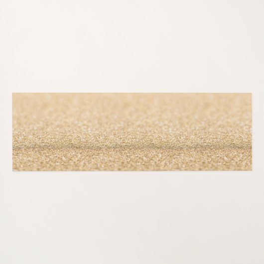 Champagne goudbollen monogram yogamat (Achterkant (horizontaal))