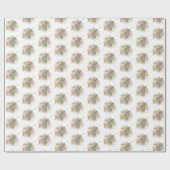 Champagne Gouden Bladeren Kerst Cadeaupapier (Vlak)