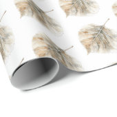 Champagne Gouden Bladeren Kerst Cadeaupapier (Rol Hoek)