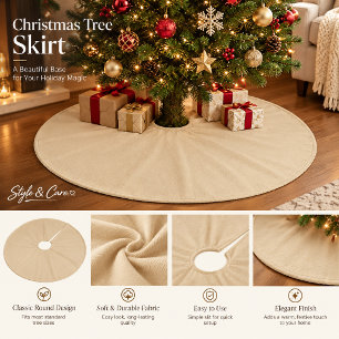 Champagne gouden boomkleed voor sfeervol thuis dec fleece kerstboom rok