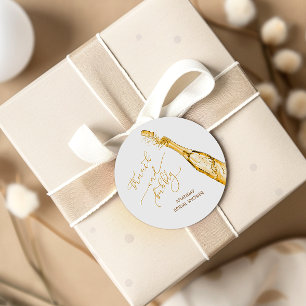 Champagne Gouden Bruids Shower Ronde Sticker