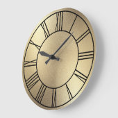 Champagne Gouden Folie Zwart Romeinse cijfers Grote Klok (Hoek)