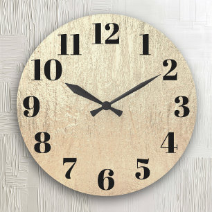 Champagne Gouden Glam Textuur Grote Klok