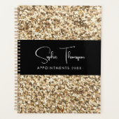 Champagne gouden glitter 2024 planner (Voorkant)