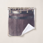 Champagne Gouden Glitter Drip Rustieke Glam Chic Bad Handdoek (Wasdoekje)