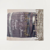 Champagne Gouden Glitter Drip Vat Schuur Trouw Wandkleed (Voorkant (horizontaal))