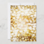 Champagne Gouden Glitterende Lichten Feest Uitnodi Kaart (Achterkant)