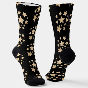 Champagne gouden glitters glinsterende sterrenpatr sokken