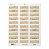 Champagne Gouden Handtekening Naam Etiket (Full Sheet)
