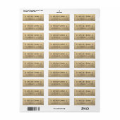 Champagne Gouden Hart Retouradres Etiket (Full Sheet)