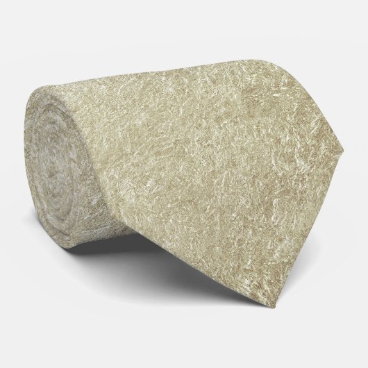 Champagne Gouden Kreukel Bruiloft Stropdas (Opgerold)